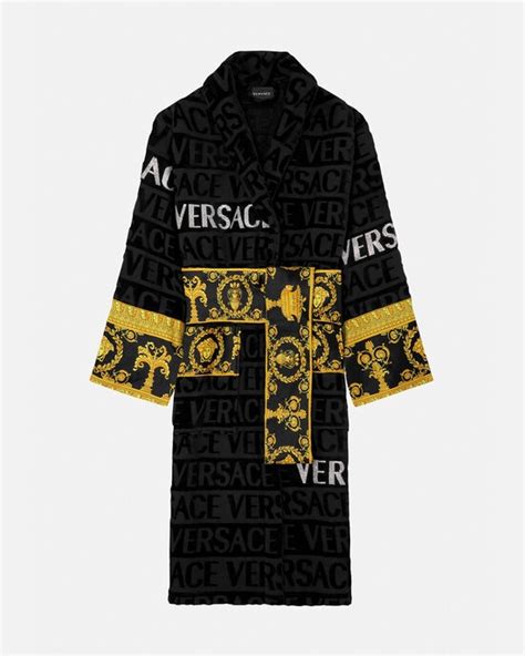 versace bath robe men white|Versace bathrobe selfridges.